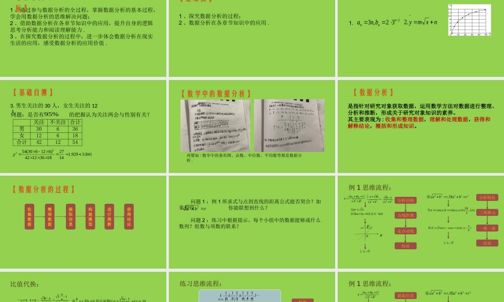 2023届高三数学二轮专题复习《数据分析与立体几何》.pptx