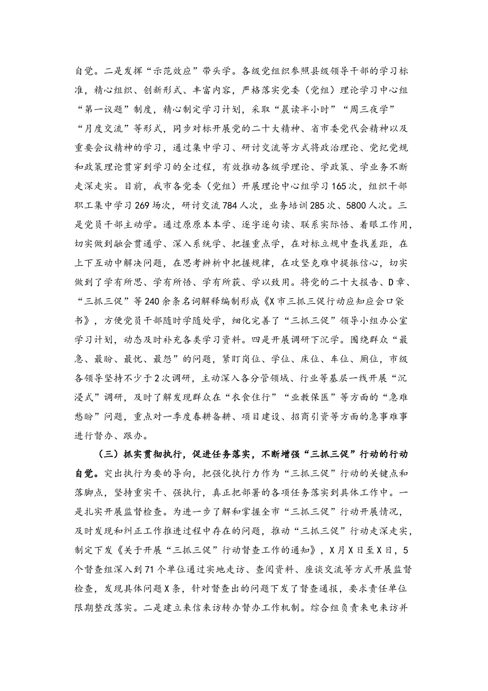 （2篇）关于“三抓三促”行动开展情况报告、发言材料.docx_第3页