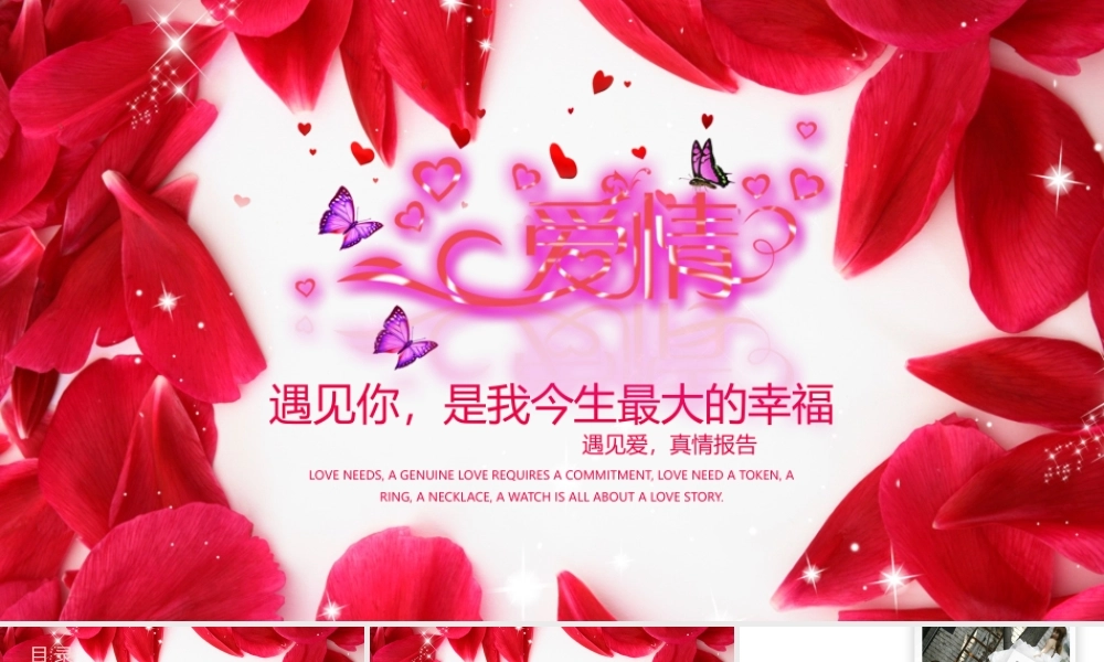 《遇见你是我最大的幸福》爱情相册.pptx