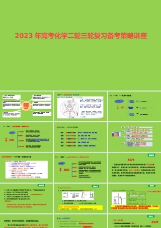 2023年高考化学二三轮复习备考策略讲座.pptx