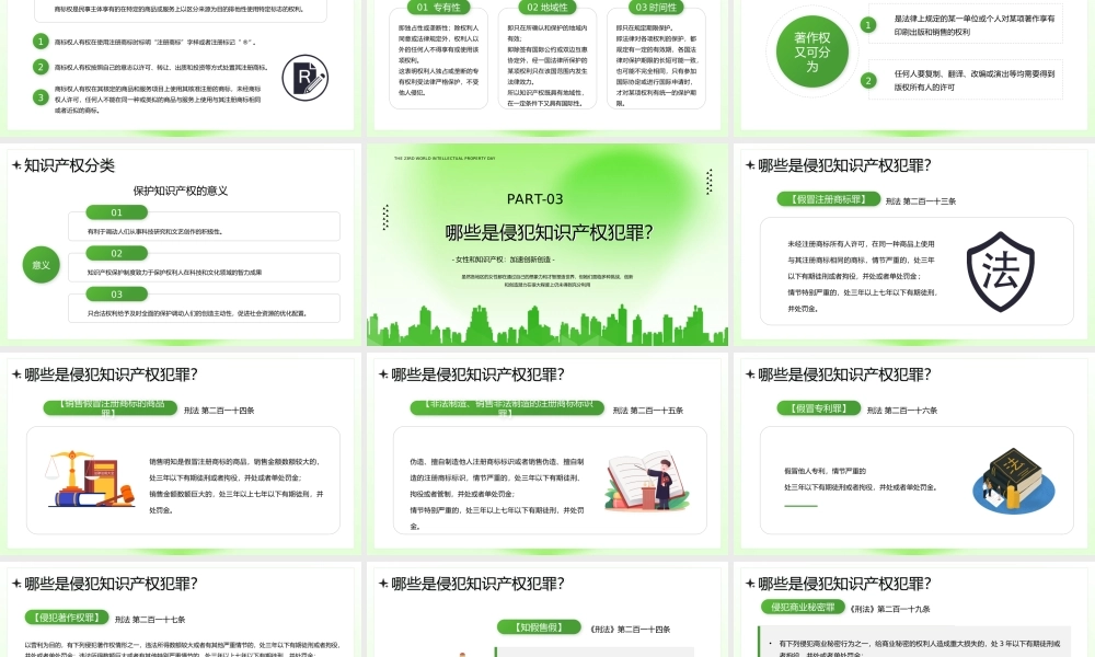 绿色简约风世界知识产权日.pptx