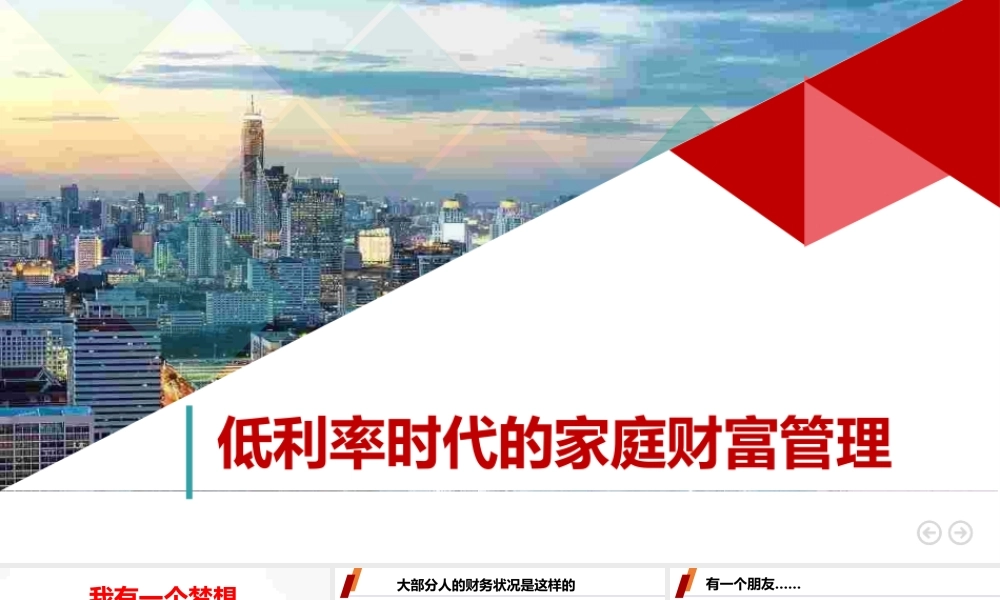 低利率时代的家庭财富管理.pptx