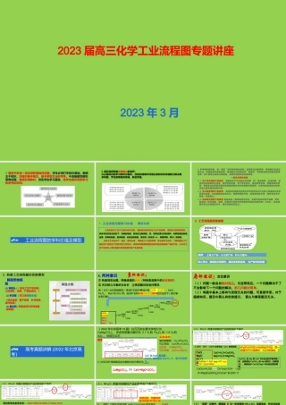 2023届高三化学工业流程图专题讲座.pptx