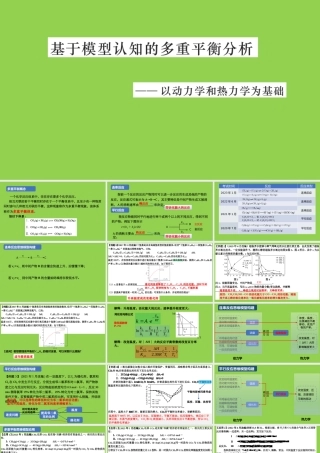基于模型认知的高考化学多重平衡分析2023年4月.pptx
