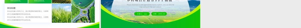 风乡村振兴战略项目计划书PPT模板.pptx