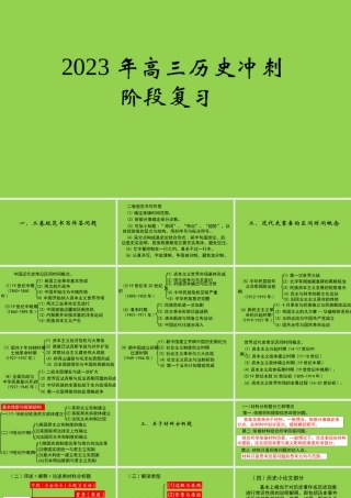 2023年高三历史冲刺阶段复习.pptx