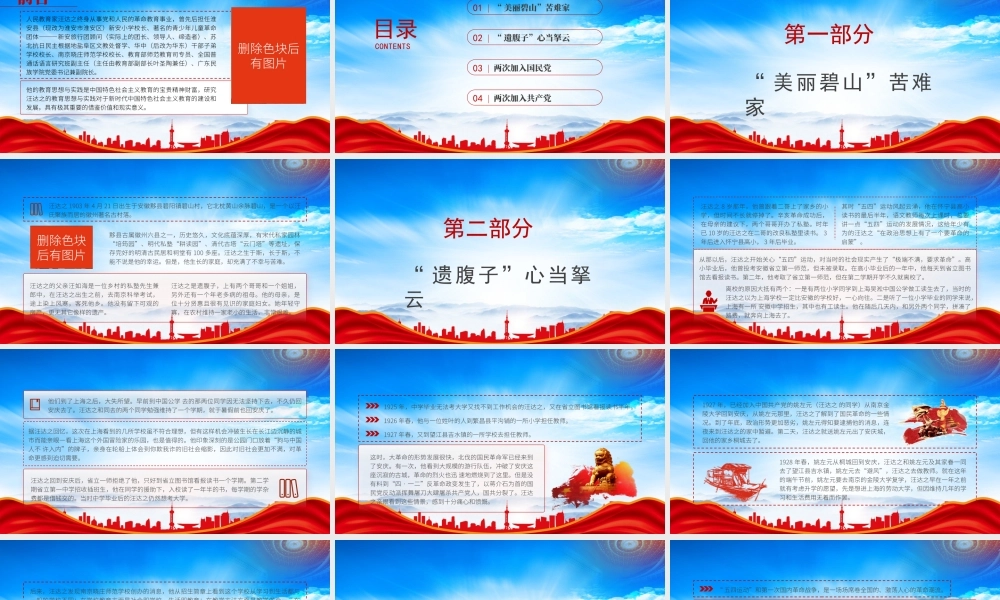 终身从事党和人民的革命教育事业的人民教育家汪达之事迹故事介绍PPT课件（带内容）.pptx