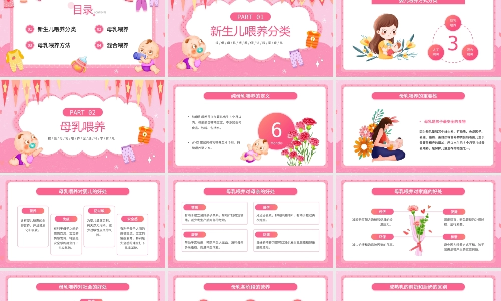 新生儿母乳喂养知识PPT模板.pptx