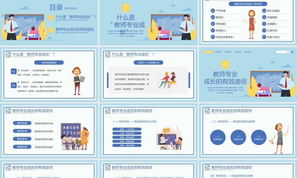 教师专业成长教师专业发展教师培训PPT模板.pptx