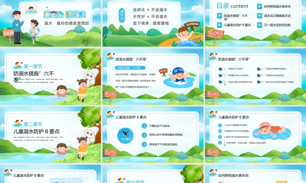 防溺水“六不准”安全常识需牢记教育主题课件.pptx