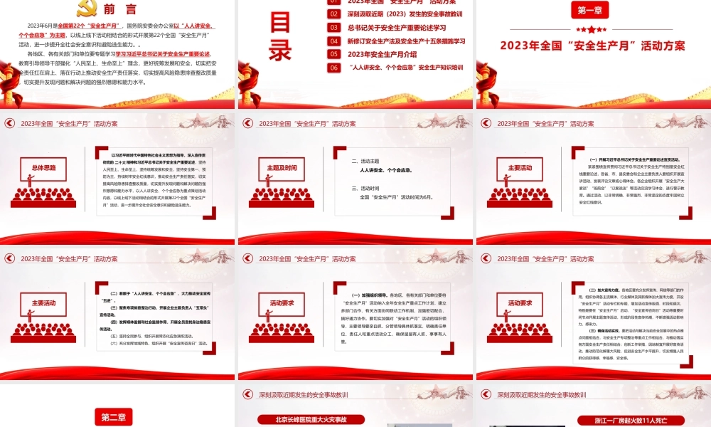 2023年全国安全生产月PPT课件.ppt
