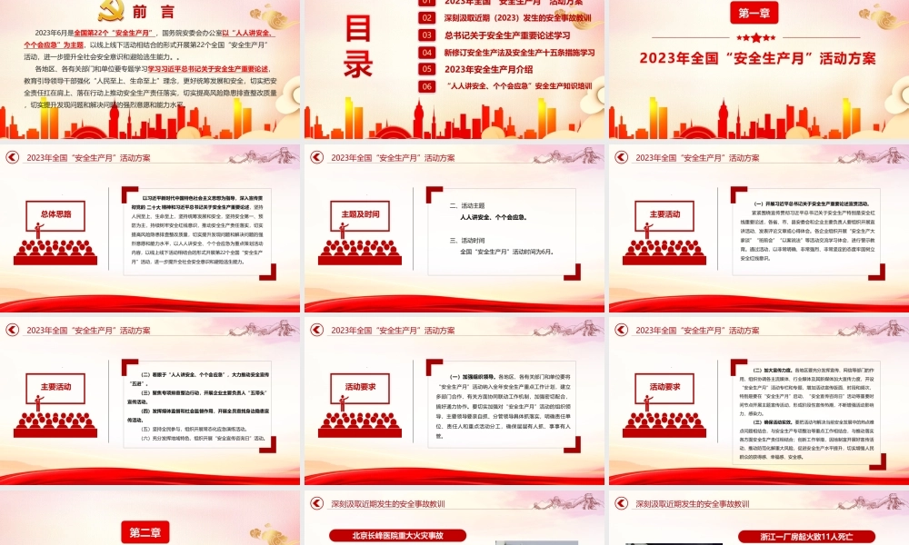 2023年全国安全生产月教育党课PPT.ppt