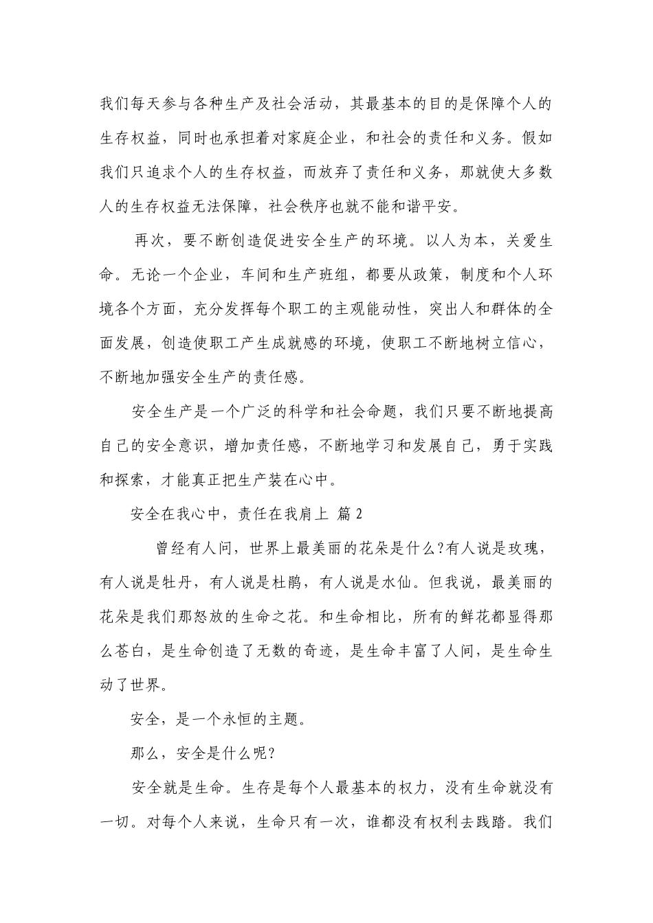 安全在我心中责任在我肩上（通用28篇）_1.docx_第2页