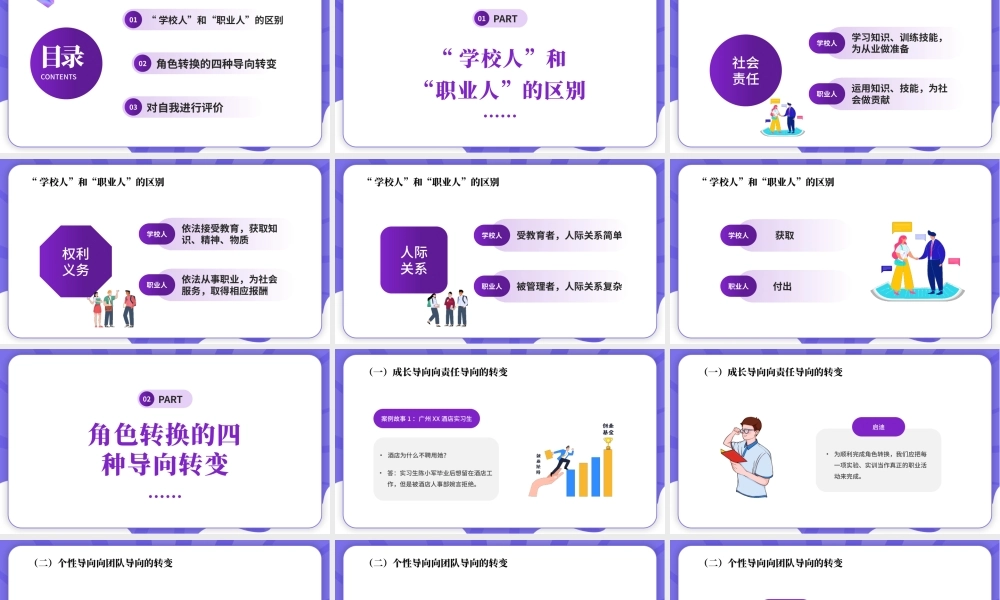 大学生角色转化PPT大学生做好就业准备PPT大学生就业指导PPT课件（带内容）.pptx