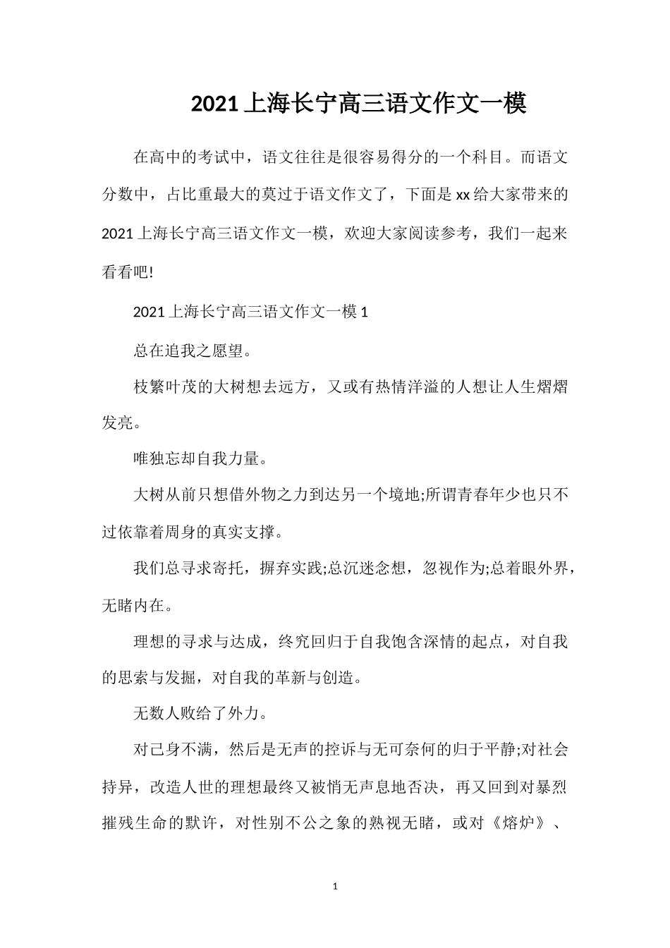 202×上海长宁高三语文作文一模.doc_第1页