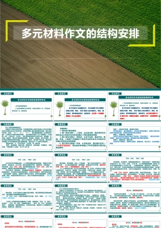 2023届高考语文复习-多元材料作文的结构安排课件PPT模板.pptx