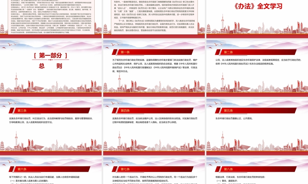 学习2023《生态环境行政处罚办法》重点内容PPT课件（带内容）.pptx