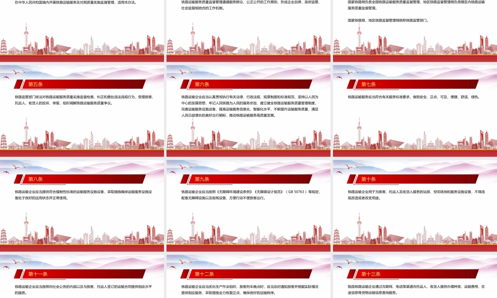学习2023《铁路运输服务质量监督管理办法》重点 要点内容PPT课件（带内容）.pptx