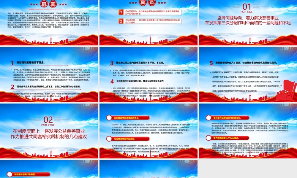 发挥慈善事业第三次分配作用推动共同富裕PPT促进共同富裕缩小贫富差距PPT课件（带内容）.pptx