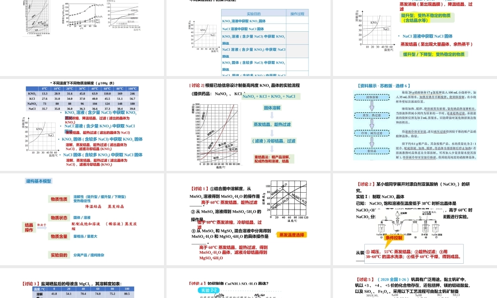 高考化学结晶与控制温度.pptx