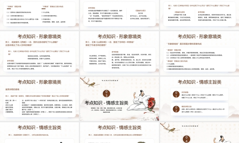 黄色中国风高考诗歌鉴赏.pptx