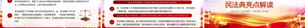 2023年第三个“民法典宣传月”PPT学习民法典主题宣传PPT课件（带内容）.pptx