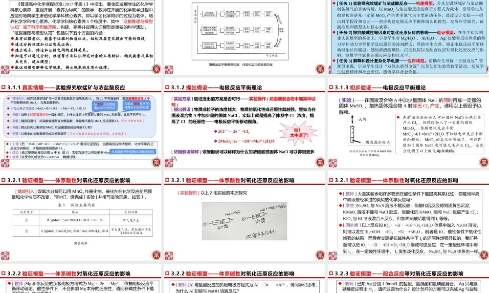 高考化学电极反应平衡移动理论的项目式学习.pptx