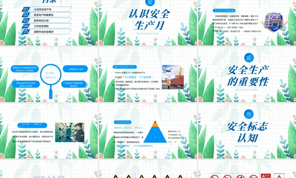 2023年全国安全生产月主题人人讲安全个个会应急安全生产知识培训PPT课件（带内容）.pptx