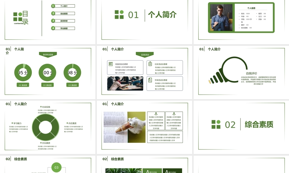 大学生国家奖学金竞选个人奖项荣誉展示PPT模板.pptx