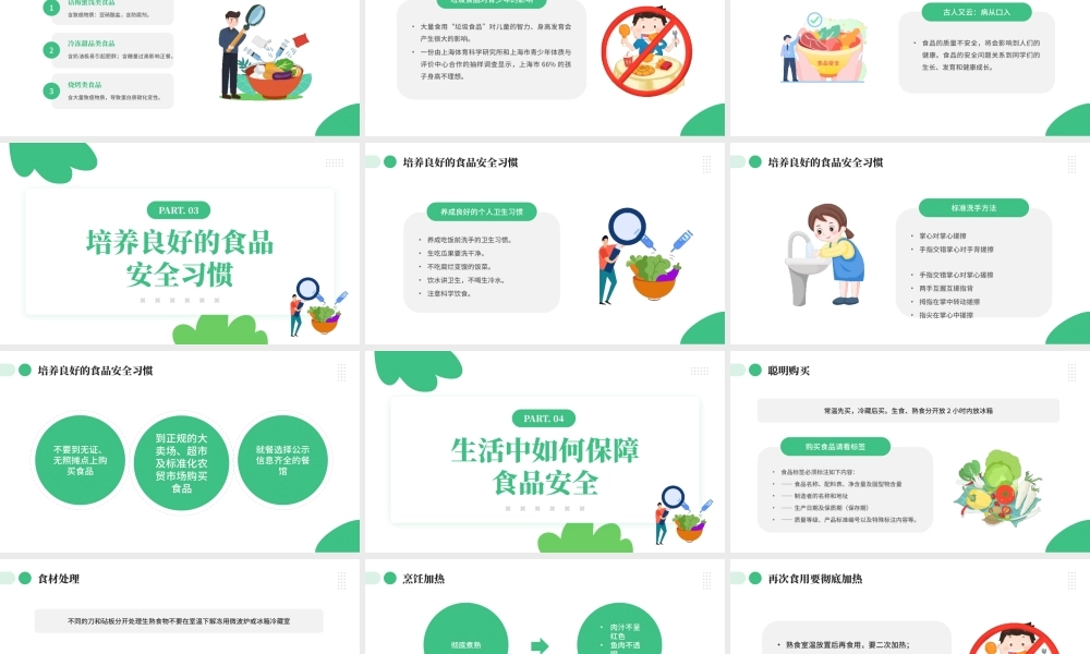 食品安全教育课件PPT模板(含具体内容).pptx