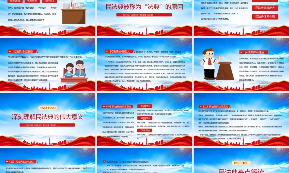 2023第三个民法典宣传月活动宣传PPT典亮美好生活读懂民法典PPT课件（带内容）.pptx