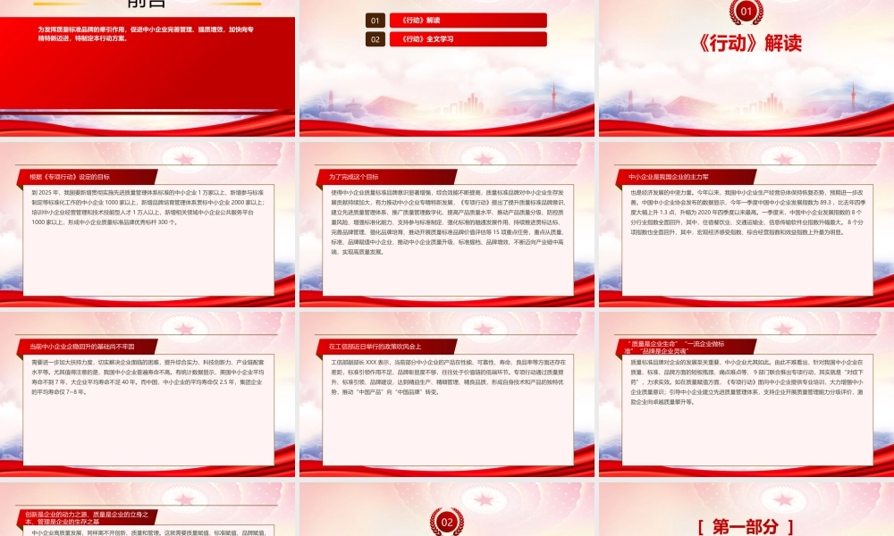 2023《质量标准品牌赋值中小企业专项行动（2023-2025年）》重点内容学习PPT课件（带内容）.pptx