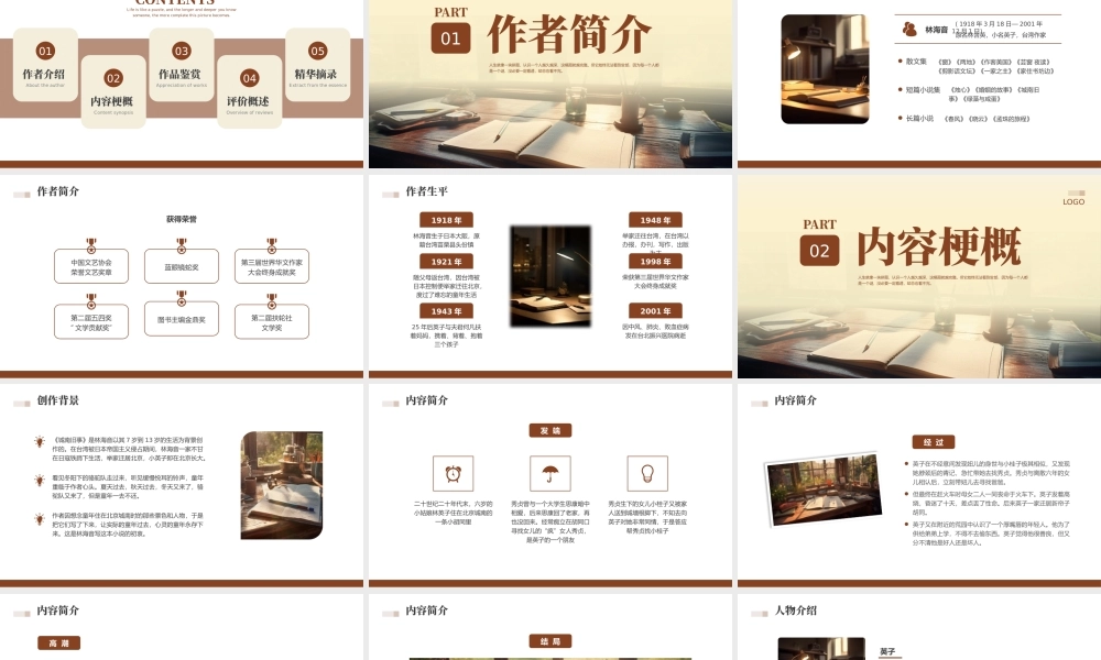 城南旧事读书分享读后感PPT课件模板.pptx