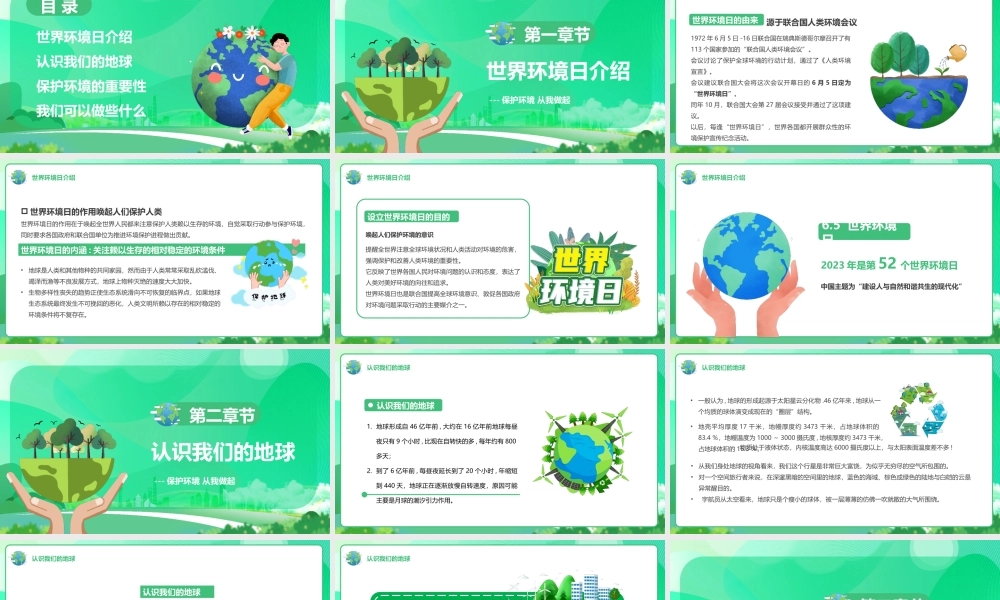 保护环境你我做起PPT模板(含具体内容).pptx