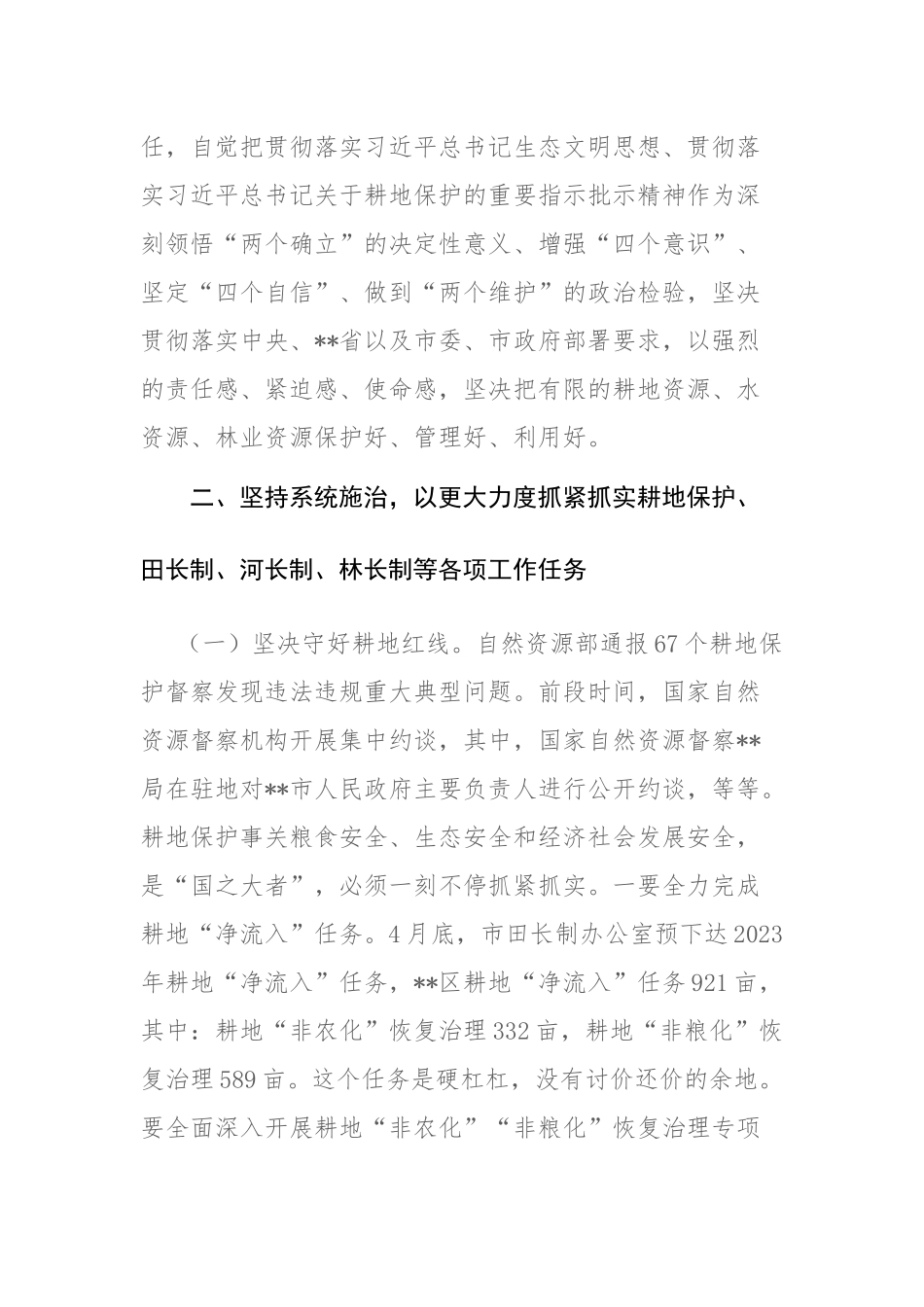 书记在耕地保护暨田长制、河长制、林长制工作会议上的讲话范文.docx_第3页