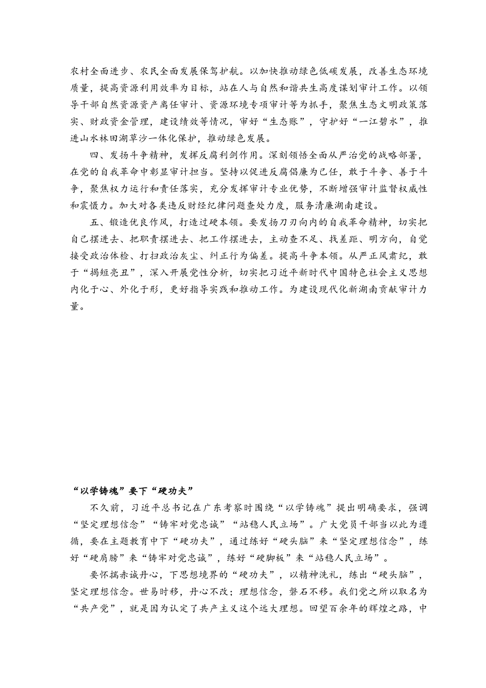 （3篇）2023年“以学铸魂践忠诚”专题研讨交流发言心得体会.docx_第2页