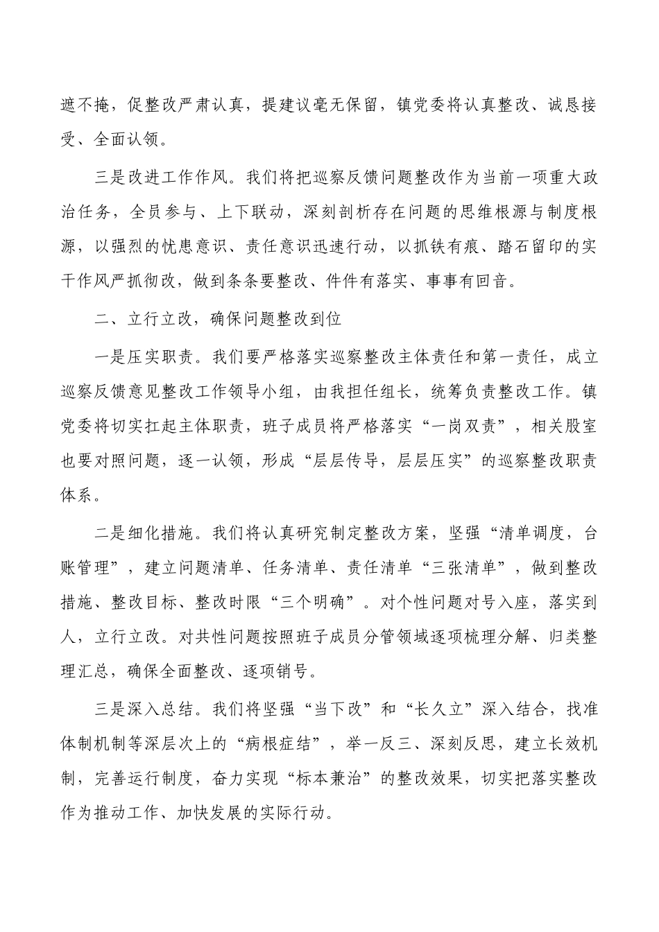 意见反馈会上的表态发言.docx_第2页