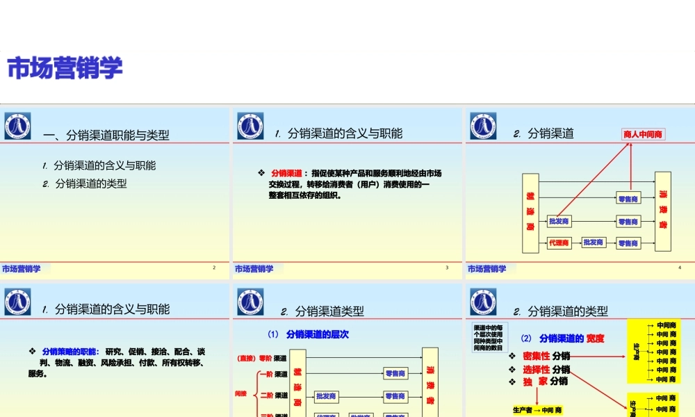 分销渠道知识培训及物流策略.pptx