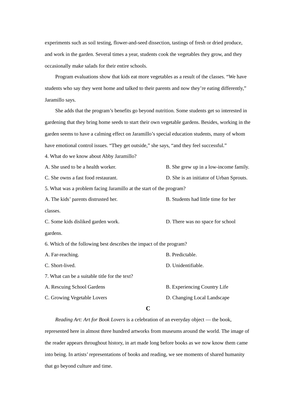2023年新课标II卷英语高考真题(Word档含答案).docx_第3页