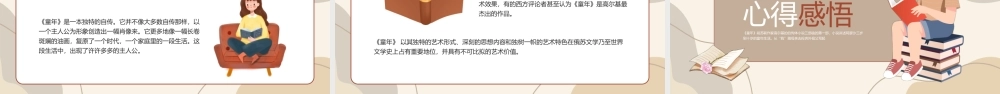 卡通风好书推荐读书分享名著导读童年PPT模板.pptx