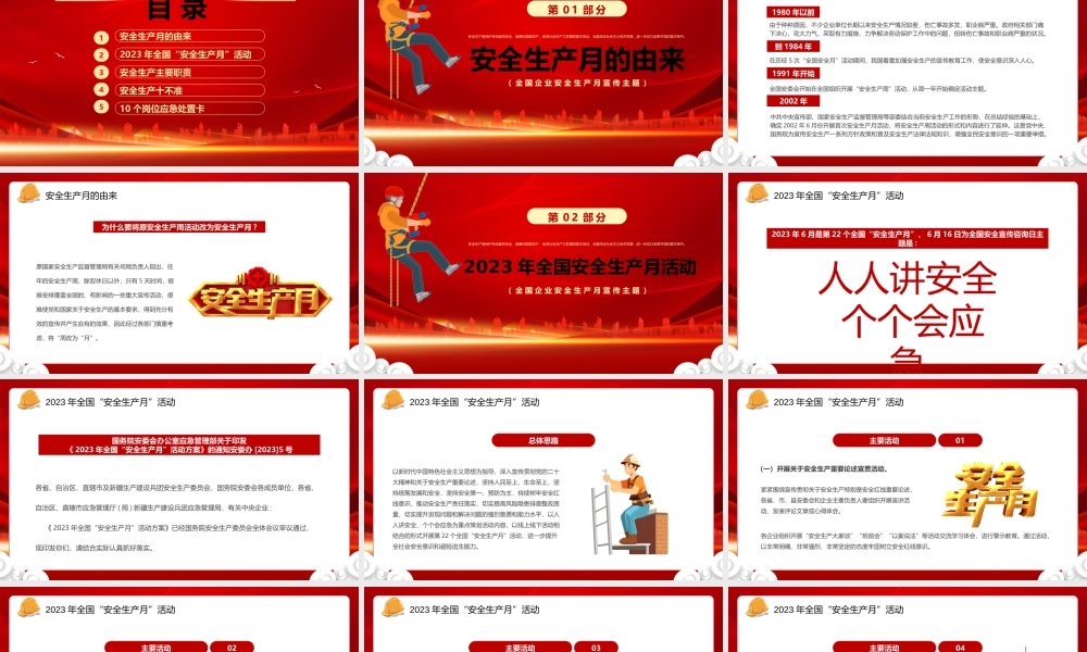 简约2023年第22个全国安全生产月主题宣传.pptx