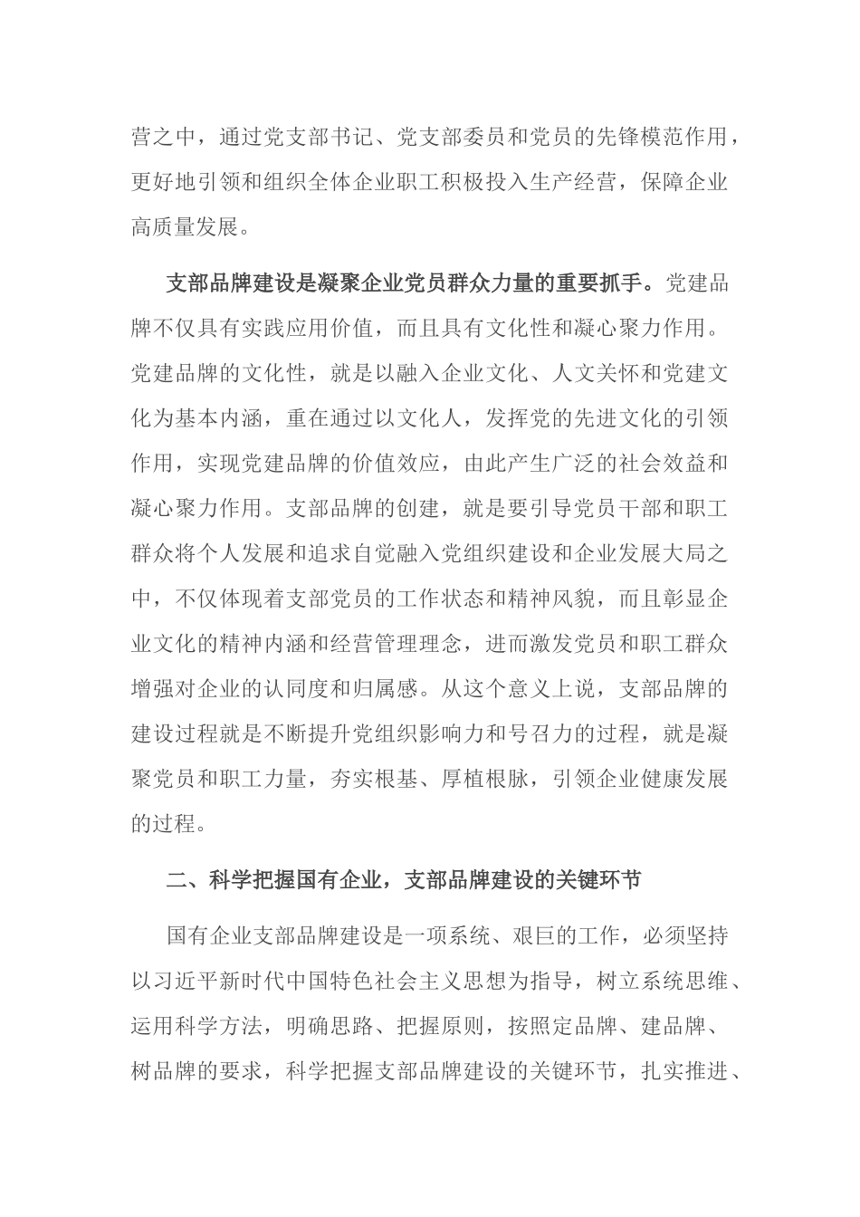 2023年七一公司企业党委书记党课讲稿：深入推进支部品牌建设 引领推动公司高质量发展.docx_第3页