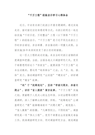 “千万工程”经验启示学习心得体会3篇.docx