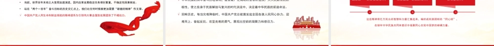 中国共产党人百年精神谱系PPT模板.pptx