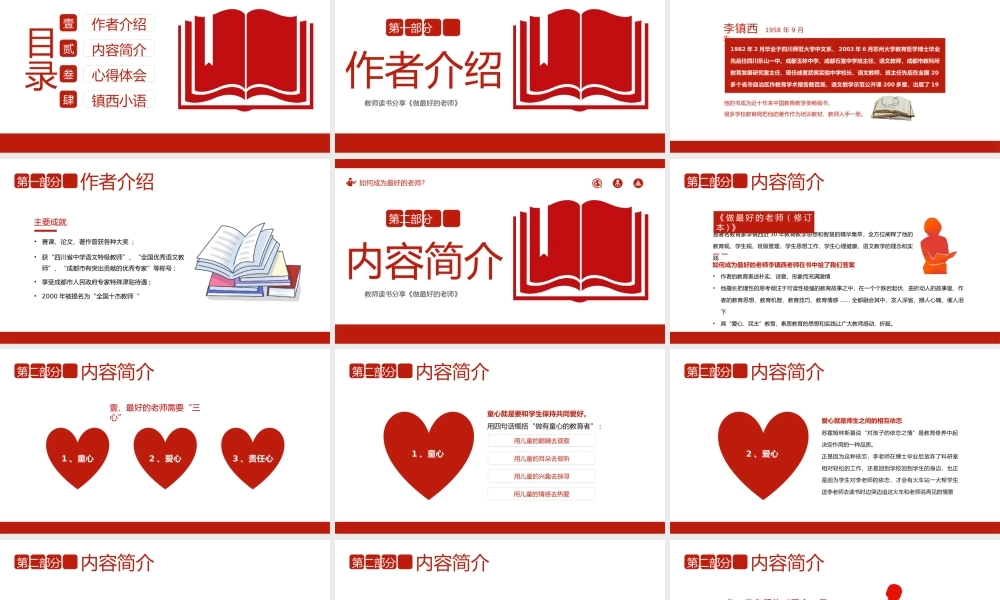 做最好的老师好书推荐阅读分享会读后感读书心得课件PPT模板.pptx