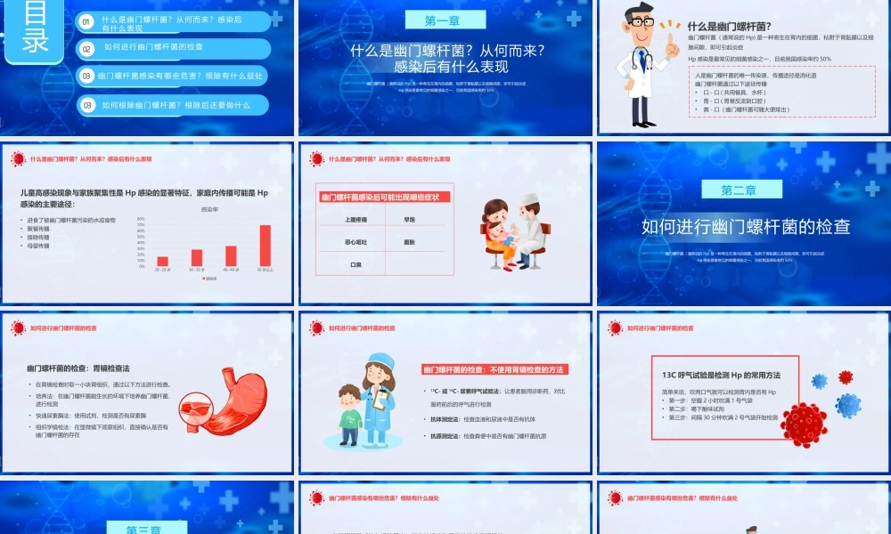 幽门螺杆菌健康宣传专题培训PPT幽门螺杆菌感染的危害PPT课件（带内容）.pptx
