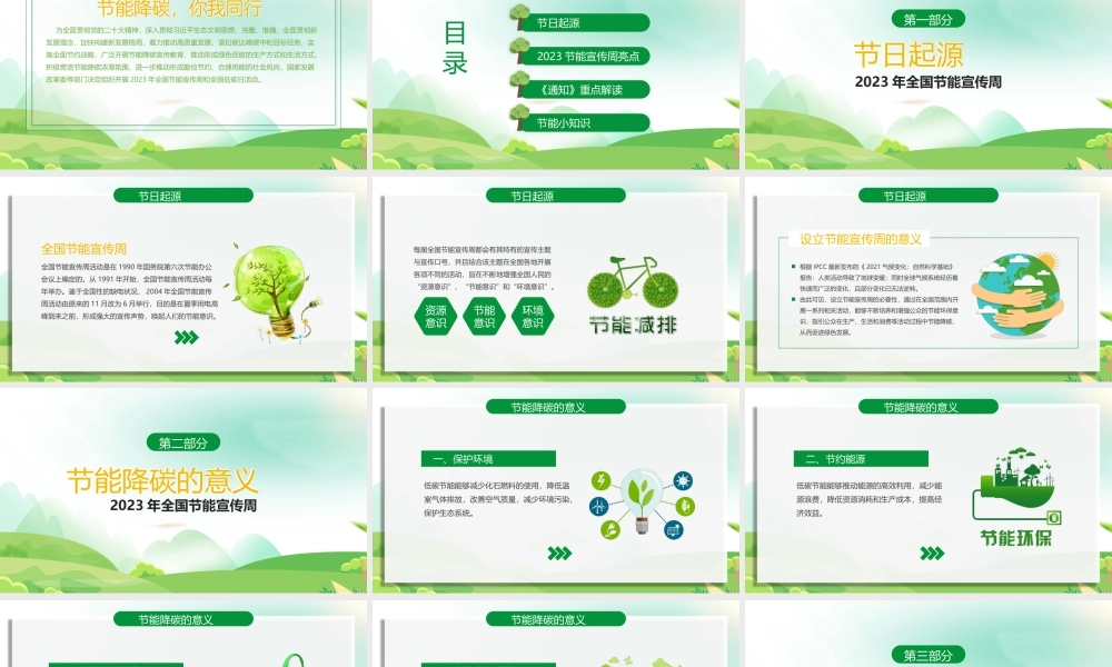 2023全国节能宣传周PPT积极应对气候变化推动绿色低碳发展PPT课件（带内容）.pptx