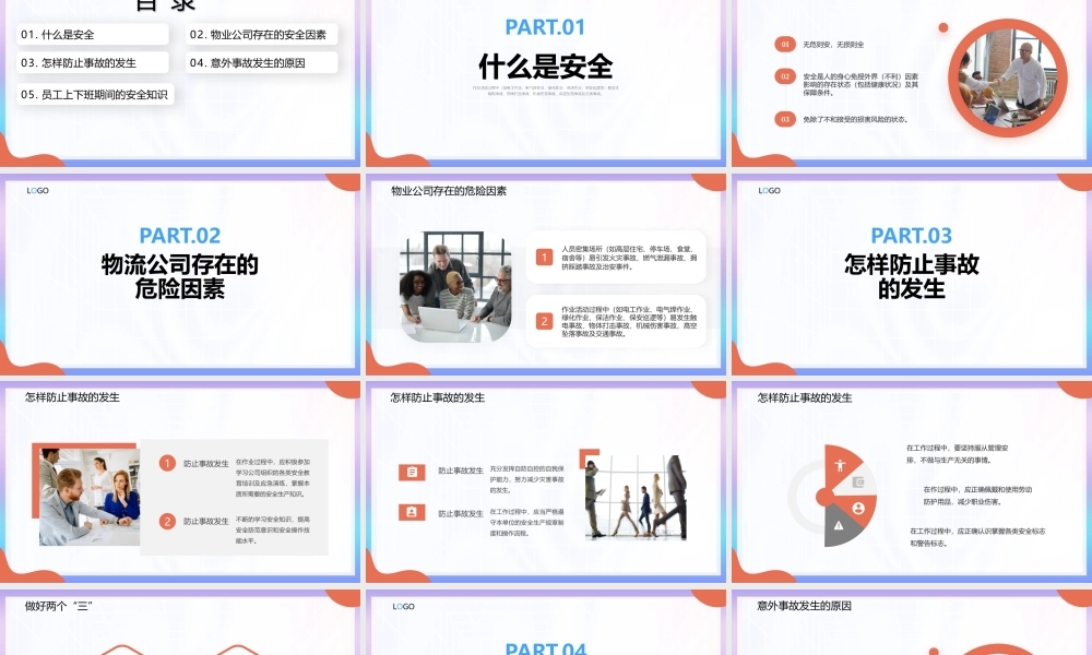 物流行业员工安全知识PPT怎样防止事故的发生PPT课件（带内容）.pptx