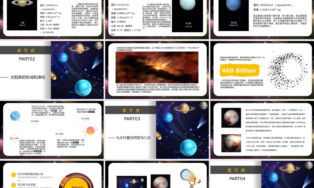 太阳系天文科普知识课件PPT模板（含具体内容）.pptx