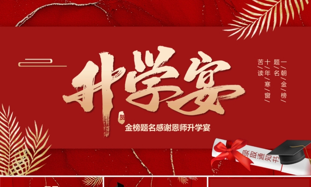 高中升学宴谢师宴电子相册PPT.pptx